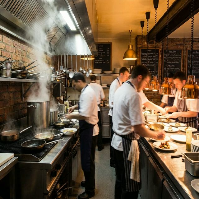 Chef revisando pedidos en pantalla digital