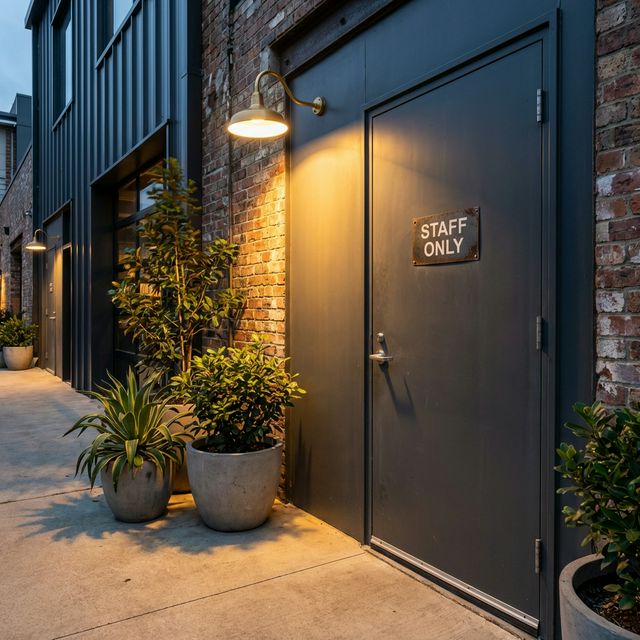 Entrada elegante a restaurante moderno